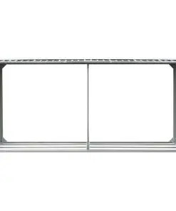 vidaXL Garden Log Storage Shed Galvanised Steel 330x92x153 cm Grey