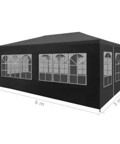 vidaXL Party Tent 3×6 m Anthracite