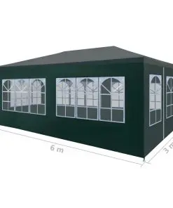 vidaXL Party Tent 3×6 m Green