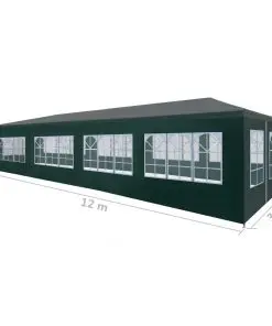 vidaXL Party Tent 3×12 m Green
