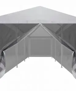 vidaXL Party Tent with 8 Mesh Sidewalls 9×3 m