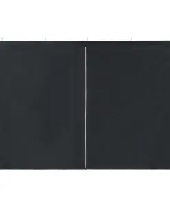 vidaXL Party Tent Sidewall 2 pcs with Zipper PE Anthracite