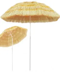 vidaXL Beach Umbrella Natural 180 cm Hawaii Style