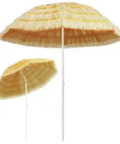 vidaXL Beach Umbrella Natural 240 cm Hawaii Style