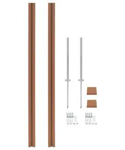 vidaXL Fence Posts 2 pcs WPC 185 cm