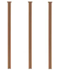 vidaXL Fence Posts 3 pcs WPC 185 cm