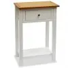 vidaXL End Table 50x32x75 cm Solid Oak Wood