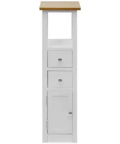 vidaXL Tall Chest of Drawers 26x26x94 cm Solid Oak Wood