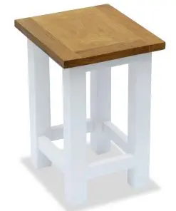vidaXL End Table 27x24x37 cm Solid Oak Wood