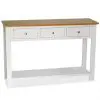 vidaXL Console Table 118x35x77 cm Solid Oak Wood