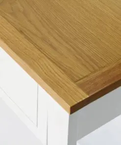 vidaXL Console Table 118x35x77 cm Solid Oak Wood