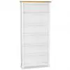 vidaXL 6-Tier Bookcase 80x23x180 cm Solid Oak Wood