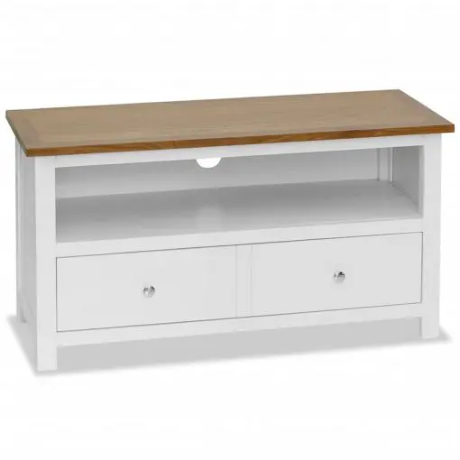 vidaXL TV Cabinet 90x35x48 cm Solid Oak Wood