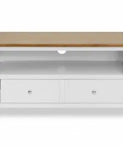 vidaXL TV Cabinet 90x35x48 cm Solid Oak Wood