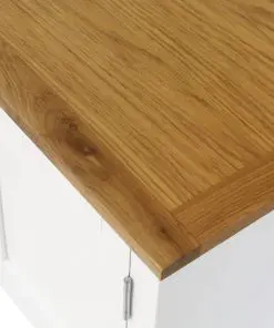 vidaXL TV Cabinet 120x35x48 cm Solid Oak Wood