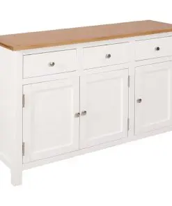 vidaXL Sideboard 110×33.5×70 cm Solid Oak Wood