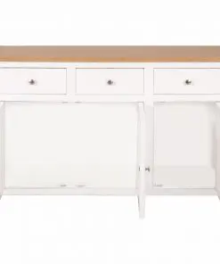 vidaXL Sideboard 110×33.5×70 cm Solid Oak Wood