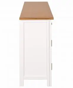 vidaXL Sideboard 110×33.5×70 cm Solid Oak Wood