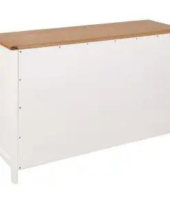 vidaXL Sideboard 110×33.5×70 cm Solid Oak Wood
