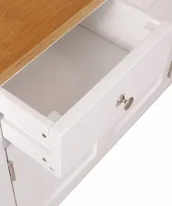 vidaXL Sideboard 110×33.5×70 cm Solid Oak Wood