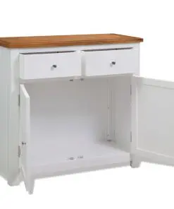 vidaXL Sideboard 90×33.5×83 cm Solid Oak Wood