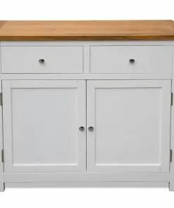 vidaXL Sideboard 90×33.5×83 cm Solid Oak Wood