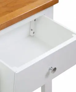 vidaXL Console Table 83x30x73 cm Solid Oak Wood