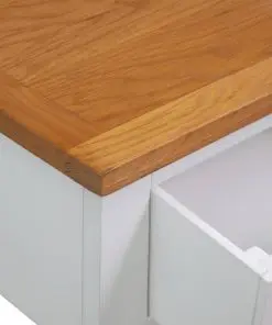 vidaXL Console Table 83x30x73 cm Solid Oak Wood