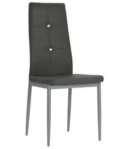 vidaXL Dining Chairs 6 pcs Grey Faux Leather