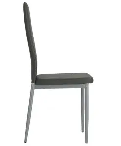 vidaXL Dining Chairs 6 pcs Grey Faux Leather