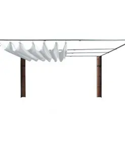 vidaXL Gazebo with Roof Poly Rattan 400x400x200 cm Brown and Cream