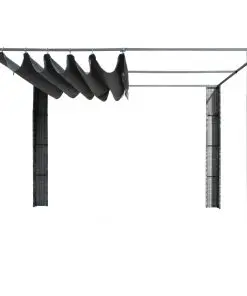 vidaXL Gazebo with Roof Poly Rattan 300x300x200 cm Grey and Anthracite