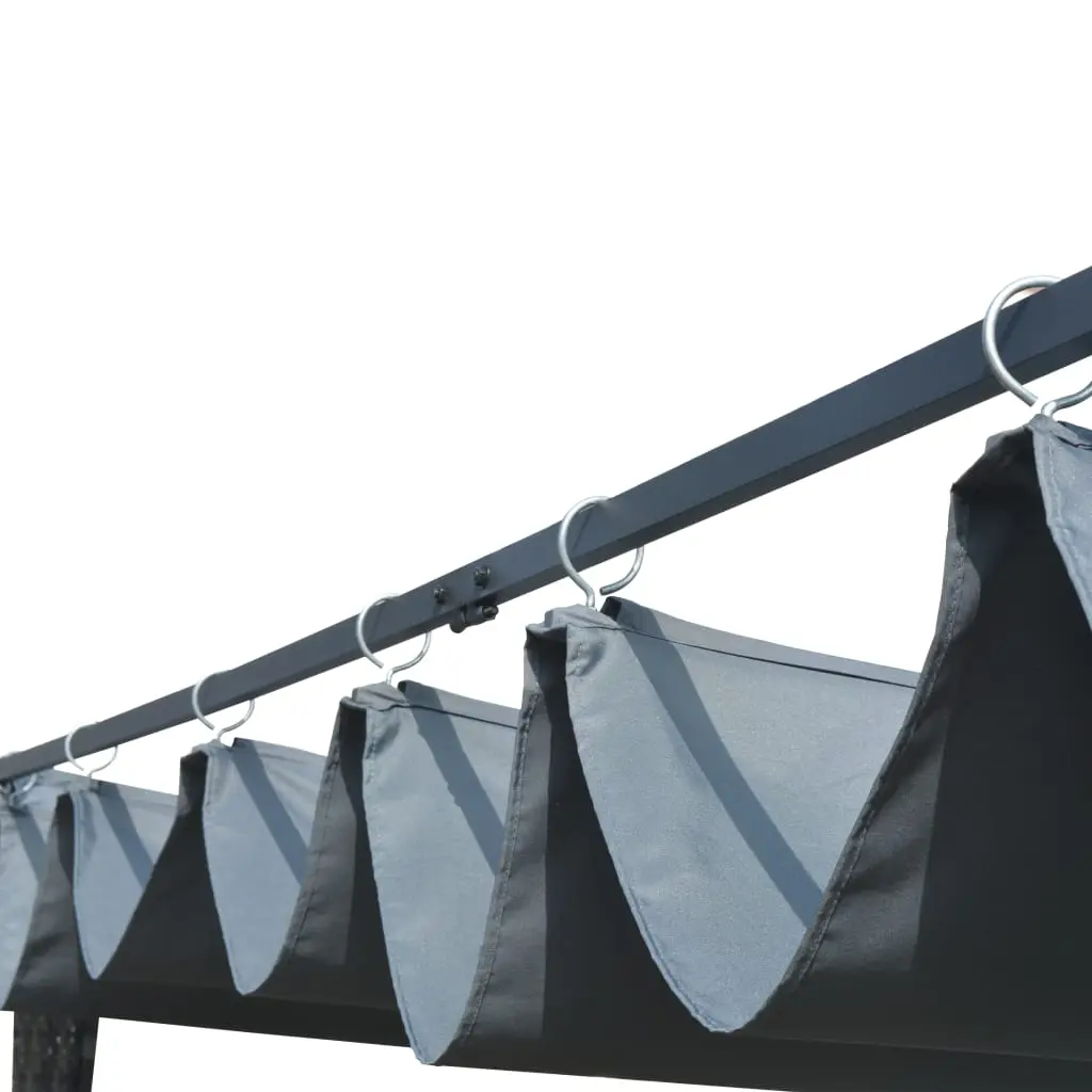 vidaXL Gazebo with Roof Poly Rattan 300x300x200 cm Grey and Anthracite
