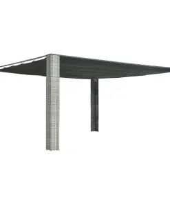 vidaXL Gazebo with Sliding Roof Poly Rattan 400x400x200 cm Grey and Anthracite