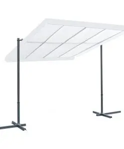 vidaXL Gazebo with Tiltable Sliding Roof 350x250x225 cm Cream