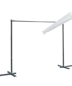 vidaXL Gazebo with Tiltable Sliding Roof 350x250x225 cm Cream