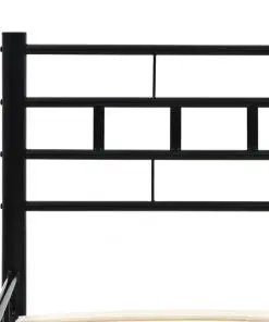 vidaXL Bed Frame Black Metal 137×187 cm