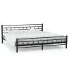 vidaXL Bed Frame Black Metal 183×203 cm