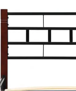 vidaXL Bed Frame Black Metal 153×203 cm