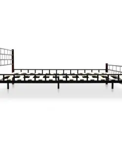 vidaXL Bed Frame Black Metal 183×203 cm