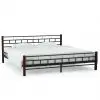 vidaXL Bed Frame Black Metal 183×203 cm