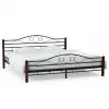 vidaXL Bed Frame Black Metal 137×187 cm