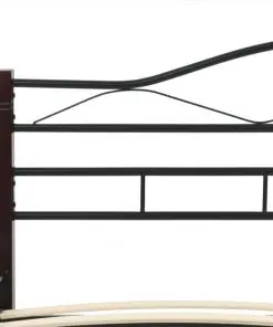 vidaXL Bed Frame Black Metal 153×203 cm
