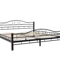 vidaXL Bed Frame Black Metal 183×203 cm