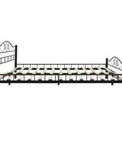 vidaXL Bed Frame Black Metal 183×203 cm