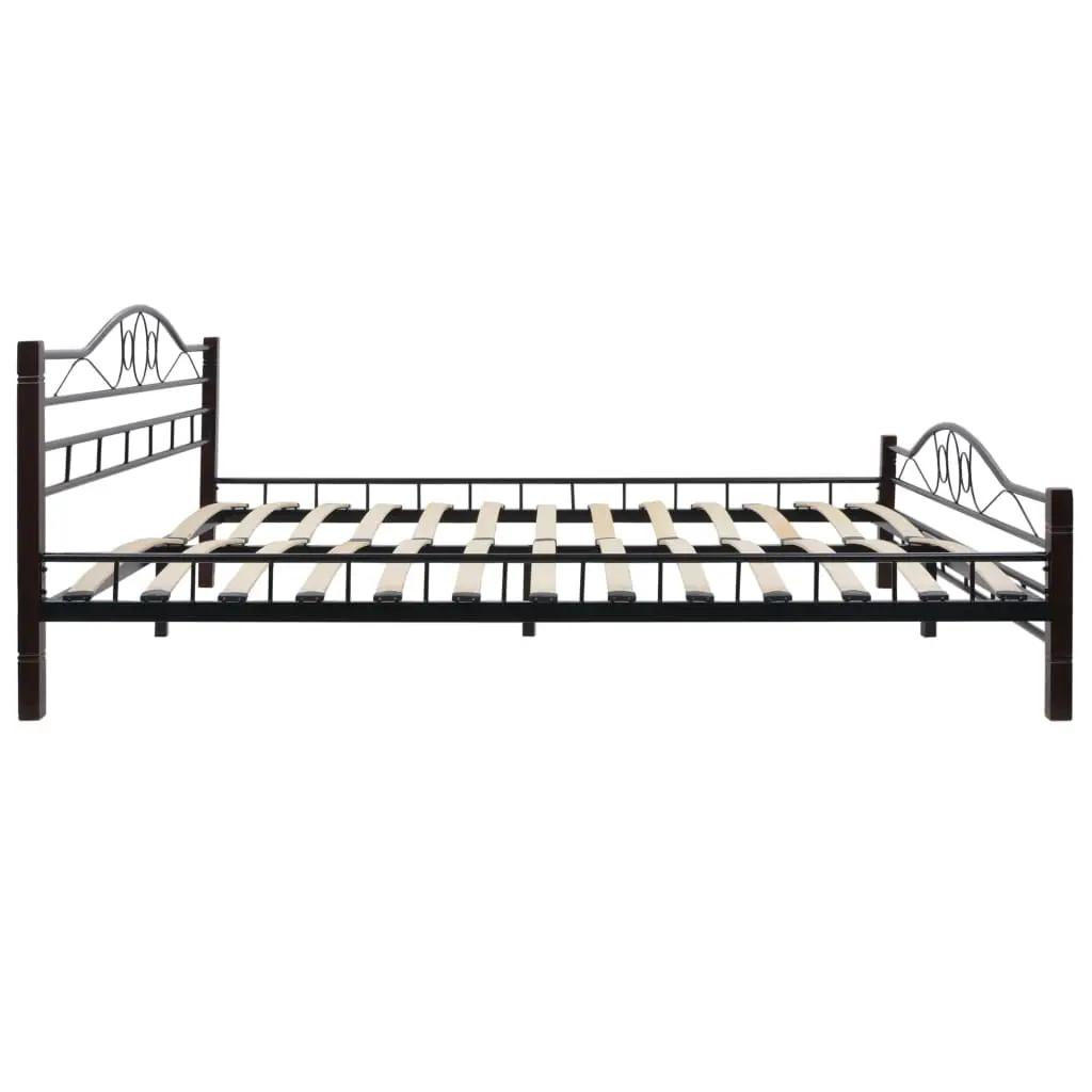 vidaXL Bed Frame Black Metal 183×203 cm