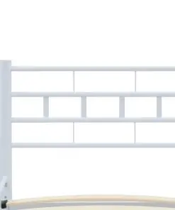 vidaXL Bed Frame White Metal 137×187 cm