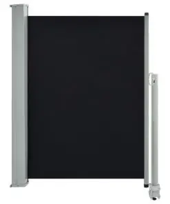 vidaXL Patio Retractable Side Awning 100 x 300 cm Black