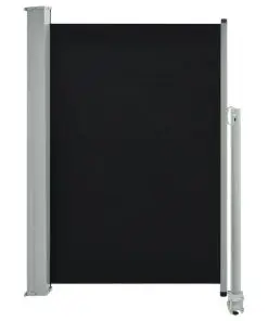 vidaXL Patio Retractable Side Awning 120 x 300 cm Black