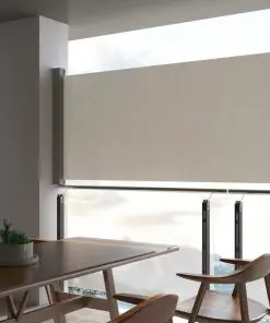 vidaXL Patio Retractable Side Awning 120 x 300 cm Cream